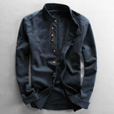 Valentin | Chemise Homme à Col Haut Minimaliste