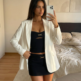 Inès | Blazer ajusté classique à ouverture frontale