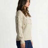 Élodie | Pull en Maille Décontracté à Pompons