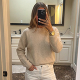 Lucie | Pull en tricot à col rond coupe décontractée