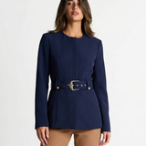 Margaux | Blazer élégant ceinturé à coupe structurée
