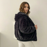 Madeleine | Veste bomber teddy double face