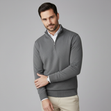 Céline | Pull à Col Zippé en Maille Fine et Coupe Ajustée