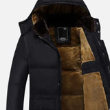Maxime | Veste à capuche rembourrée pour homme doublée en fausse fourrure