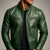Sébastien | Veste en cuir vintage homme à coupe classique et élégante