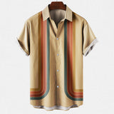 Sacha | Chemise à Rayures Graphiques au Style Rétro