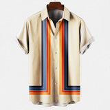 Sacha | Chemise à Rayures Graphiques au Style Rétro