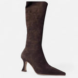 Marcia | Bottes en Daim à Talons Hauts pour Femme – Élégance Premium
