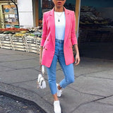 Céleste | Blazer long chic à double boutonnage élégant