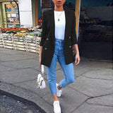 Céleste | Blazer long chic à double boutonnage élégant
