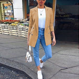 Céleste | Blazer long chic à double boutonnage élégant