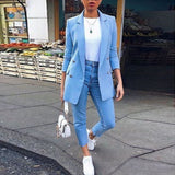 Céleste | Blazer long chic à double boutonnage élégant