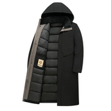 Antoine | Manteau long à capuche pour homme avec doublure rembourrée