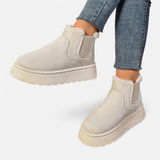 Lyanna | Bottines à Plateforme en Peluche pour Femme – Style Doux & Chic