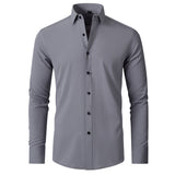 Malo | Chemise ajustée à manches longues en tissu stretch