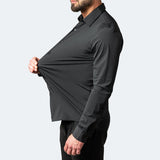 Malo | Chemise ajustée à manches longues en tissu stretch