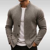 Célestin | Veste Homme en Maille Structurée à Col Mandarin
