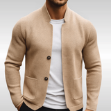 Célestin | Veste Homme en Maille Structurée à Col Mandarin