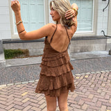 Lison | Robe Mini Asymétrique à Volants pour Femme