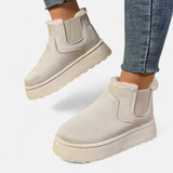 Lyanna | Bottines à Plateforme en Peluche pour Femme – Style Doux & Chic