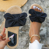 Inès | Sandales Boho avec nœud & semelle en jute – Estivales & Confortables