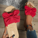Inès | Sandales Boho avec nœud & semelle en jute – Estivales & Confortables
