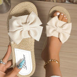 Inès | Sandales Boho avec nœud & semelle en jute – Estivales & Confortables