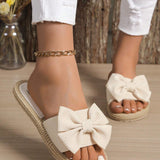 Inès | Sandales Boho avec nœud & semelle en jute – Estivales & Confortables
