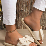 Inès | Sandales Boho avec nœud & semelle en jute – Estivales & Confortables