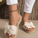Inès | Sandales Boho avec nœud & semelle en jute – Estivales & Confortables