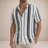 Noham | Chemise en Lin à Rayures Élégantes