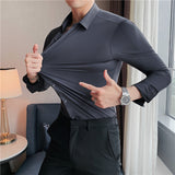 Malo | Chemise ajustée à manches longues en tissu stretch
