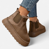 Lyanna | Bottines à Plateforme en Peluche pour Femme – Style Doux & Chic