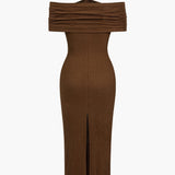 Auréline | Robe de soirée ajustée à col montant