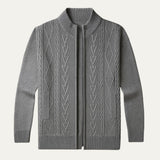Vincent | Cardigan en laine mérinos à coupe ajustée et fermeture éclair