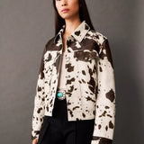 Charlotte | Veste à imprimé western-chic avec texture poil réaliste