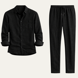Bastien | Ensemble estival chemise et pantalon en coton léger