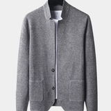 Loïc | Veste Homme en Maille Texturée à Col Montant