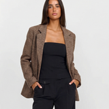 Pauline | Blazer ajusté en tweed structuré élégant