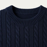 Damien | Pull homme en cachemire et laine mérinos à maille torsadée