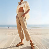 Nora | Pantalon Large Weekender Décontracté Chic
