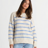Océane | Pull en maille à rayures au style décontracté
