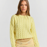 Élodie | Pull court en maille torsadée au style décontracté