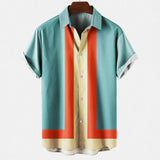Sacha | Chemise à Rayures Graphiques au Style Rétro