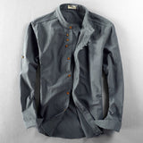 Valentin | Chemise Homme à Col Haut Minimaliste
