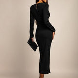Luna | Robe maxi élégante avec des détails en bijouterie