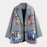 Adélaïde | Blazer oversize à carreaux élégant