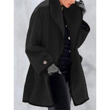 Nadège | Manteau femme en laine à bordure contrastante