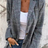 Mathilde | Blazer à carreaux élégant femme coupe intemporelle chic