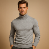 Romain | Pull en maille ajusté à col polo côtelé pour homme